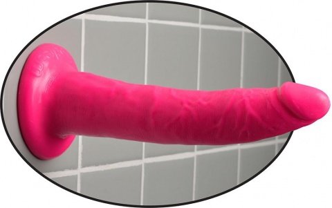 Dildo 7 inch slim pink,  2, Dildo 7 inch slim pink