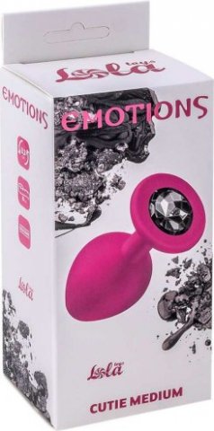   Emotions Cutie Medium Pink black crystal,  5,   Emotions Cutie Medium Pink black crystal