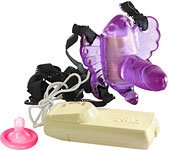 Стимулятор клиторально-влагалищный бабочка-мужчина Butter Vibe 5,7 см - интернет магазин игрушек для взрослых 