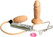 Анальная пробка с помпой и вибрацией 12,7 см - он лайн секс шоп 